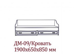 ДМ-09 Кровать (Без матраца 0,8*1,86 ) в Красноуральске - krasnouralsk.магазин96.com | фото