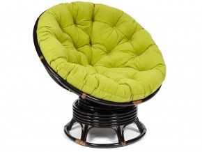 Кресло-качалка Papasan w 23/01 B с подушкой Antique brown, флок Олива в Красноуральске - krasnouralsk.магазин96.com | фото