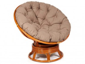 Кресло-качалка Papasan w 23/01 B с подушкой Cognac, экошерсть Коричневый в Красноуральске - krasnouralsk.магазин96.com | фото