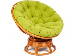 Кресло-качалка Papasan w 23/01 B с подушкой Cognac, флок Олива в Красноуральске - krasnouralsk.магазин96.com | фото