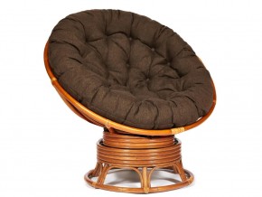 Кресло-качалка Papasan w 23/01 B с подушкой Cognac, ткань Коричневый в Красноуральске - krasnouralsk.магазин96.com | фото