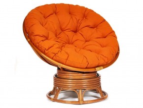 Кресло-качалка Papasan w 23/01 B с подушкой Cognac, ткань Оранжевый в Красноуральске - krasnouralsk.магазин96.com | фото