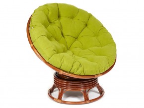 Кресло-качалка Papasan w 23/01 B с подушкой Pecan, флок Олива в Красноуральске - krasnouralsk.магазин96.com | фото