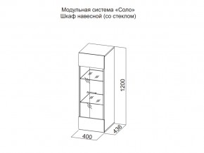 Шкаф навесной (со стеклом) в Красноуральске - krasnouralsk.магазин96.com | фото